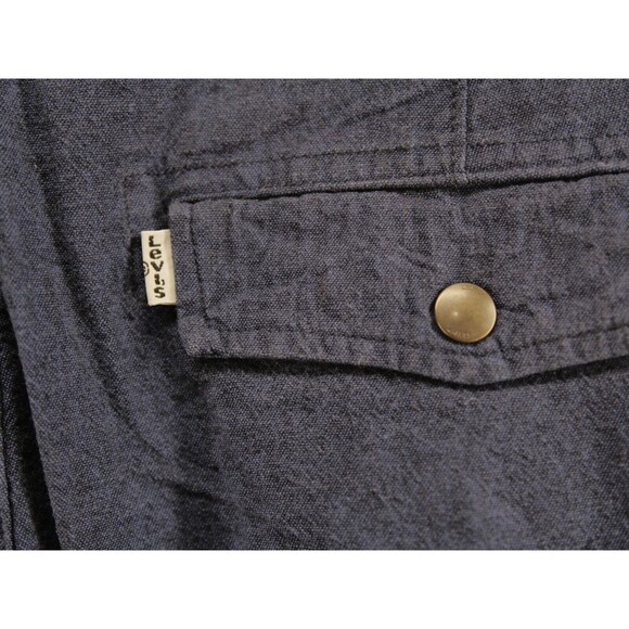 Levi's Cargo Shorts 38 Mens Cotton‎ Linen Blend Blue Stretch Snap Button - Picture 7 of 9